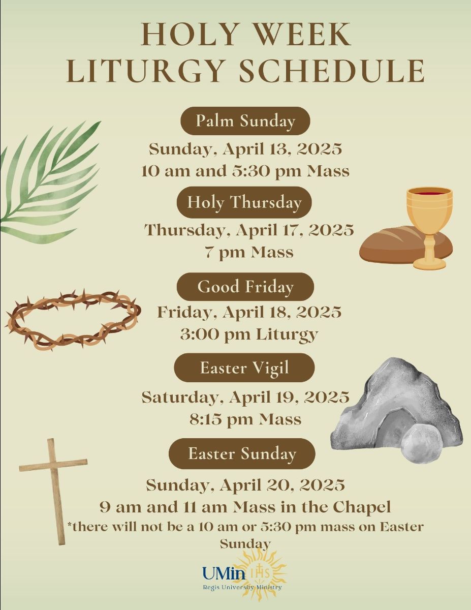 Holy Week 2025 schedule