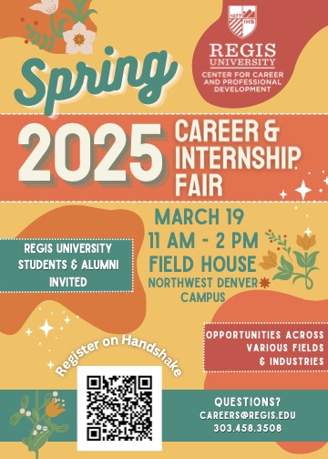 Spring 2025 Career and Internship Fair flyer
