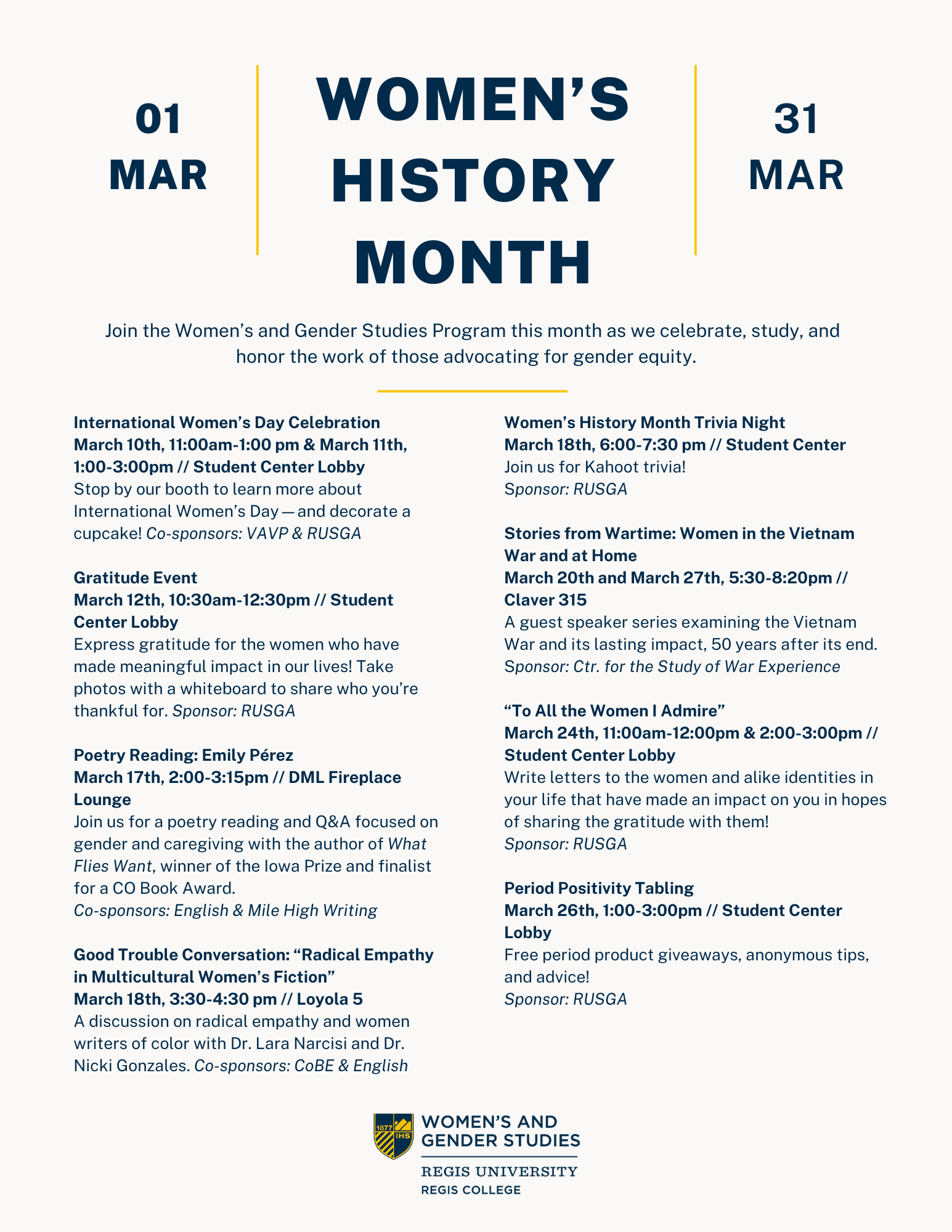 Womens History Month 2025 events